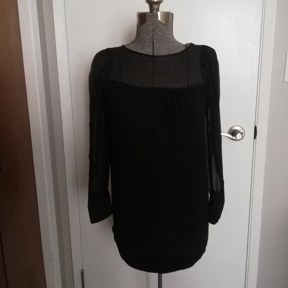 Bebe Little Black Bubble Silk Dress XS - Picture 1 of 11